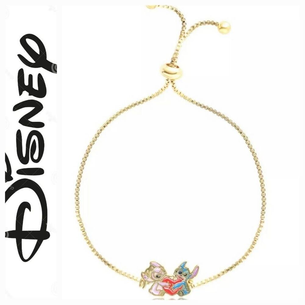 Disney Stitch & Angel Heart Lariat Bracelet‎